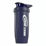 Best Body Nutrition Edelstahl Eiweiß Protein Shaker 700 ml, Reforce, mit integrierten Sieb, matt blau