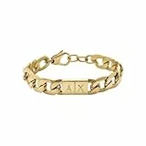Armani Exchange Armband Für Männer, Länge: 190mm+35mm, Breite: 18mm, Höhe: 11.5mm Gold-Edelstahl-Armband, AXG0078710