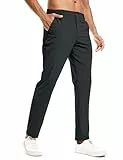 Holure Herren Golf Hosen wasserdichte Slim Fit Golf Hosen Leichte Stretch Outdoor Hosen mit Taschen Casual Hosen für Golf Dunkelgrau-40