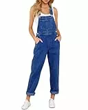 Vetinee Jeans Latzhose Overall Blau Damen Cody Blau Größe X-Large Passt EU Größe 46 bis EU Größe 48