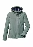 Killtec Mädchen Softshelljacke Softshell Jacke mit Kapuze Girls Softshelljacke wasserabweisend 00729-blaugrün 164
