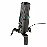 Trust Gaming GXT 258 Fyru Streaming Mikrofon mit 4 Aufnahmecharakteristika, Latenzfreies Monitoring, LED, USB, für PC, Laptop, PS4, Podcast, Aufnahme, ASMR, YouTube, Twitch, Studio - Schwarz