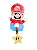 Simba My Mario Greifling mit Rassel mit Sternanhänger - aus weichem Plüsch mit Kniterpapier im Kopf, Nintendo Spielzeug für Fans und Kinder ab den ersten Lebensmonaten