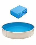 VEVOR Runde Poolfolie, φ550x147 cm, Innenfolie, Ersatzfolie, Innenhülle, Schwimmbadfolie, Folie aus Vinyl in Standardgröße, verschleißfest, für Aufstellpools mit 132 cm Wandhöhe, einfarbig