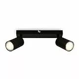 BRILONER - Deckenlampe schwenkbar, GU10 Fassung, max. 9 W, Deckenleuchte, Lampe, Wohnzimmerlampe, Schlafzimmerlampe, Küchenlampe, Deckenstrahler, Deckenbeleuchtung, Flurlampe, 25,5 cm, Schwarz