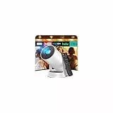 Mini Beamer 4K 1080p Full HD, Mini Projektor Tragbarer, mit Android 12.0 WLAN 6 Bluetooth 5.4 Automatischer Trapezkorrektur Integrierter 5-W-Lautsprecher und 270°-Drehung für Heimkino im Freien