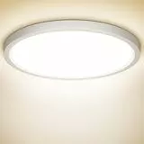 NIBSHOOM LED Deckenleuchte, 18W 1800LM Superschlanke Deckenlampe 4000K IP44 Wasserfest für Wohnzimmer Badezimmer Schlafzimmer Küche Flur Balkon, Rund und Flach Modern Led Lampen Ø220*H24mm, Warmweiß