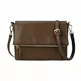 Gladdon Damen Klein Handtasche Umhängetasche,Crossbody Tasche Schultertasche Elegant Clutch Messenger PU-Leder Taschen Für Täglich Arbeit Einkaufen(Kaffeebraun)
