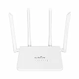 Elprico 4G LTE-WLAN-Router mit SIM-Kartensteckplatz, 300 Mbit/s, Entsperren Sie den Mobilen WLAN-Hotspot mit 4 5-dBi-Antennen für das Reisebüro (EU-Stecker)