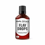 Body Attack Flav Drops®, 50 ml, Marzipan, Aromatropfen für Lebensmittel, zuckerfreie Flavour Drops ohne Kalorien, vegan & Qualität Made in Germany