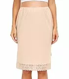 Wikoan Damen Unterrock Weich Atmungsaktiv Unterrock Kurz Petticoat Antistatisch Elegantes Unsichtbar Underskirt Nude L