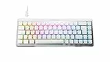 Turtle Beach Vulcan II Mini Air – Optisch-mechanische kabellose Gaming-Tastatur (65%), anpassbare RGB-Beleuchtung, abnehmbares Kabel, Smart Keys, Aluminiumplatte – Weiß