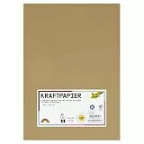 folia 691/4/98 - Kraftpapier natur, 120 g/m², DIN A4, 100 Blatt, zum individuellen Basteln und Gestalten von Grußkarten, Einladungen, Tischkarten, uvm.