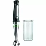 Braun MultiQuick 7 MQ 7000X Stabmixer - Pürierstab mit abnehmbarem Edelstahl Mixfuß mit ActiveBlade Technologie zum Pürieren der härtesten Zutaten, inkl. 600 ml Mix- & Messbecher, 1000 Watt, Schwarz
