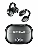Black Shark T19 Open Ear Kopfhörer Kabellos Bluetooth Clip On Ohrhörer, 5g Leicht komfortabel, Adaptive Klangqualität für Musik und Spielmodi, 50H Akk, LED, DNN klare Anrufe, für Laufen Training
