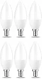 Amazon Basics E14 LED Lampe, Kerzenform, 5W (ersetzt 40W), klar, dimmbar, Warmweiß, 6Stück