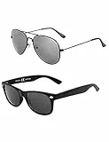 UrbanSky Sonnenbrille für Herren 2er-Pack, klassische Modelle (Gravitation)