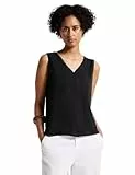Street One Damen A323333 Jersey-Top mit Häkeldetails, Schwarz, 42