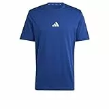 adidas Herren Essentials SMALL Logo Single Jersey Tee, Dark Blue/White, L