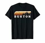 Burton, SC Evergreen, Vintage-Stil, Sonnenuntergang, Achtzigerjahre, Retro T-Shirt