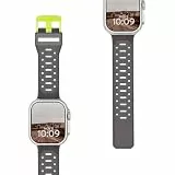 URBAN ARMOR GEAR Civilian Armband für Apple Watch Ultra/Ultra 2 / Ultra 3 / 49mm / 46mm / 45mm / 44mm / 42mm (Series 11/10 / 9/8 / 7/6 / 5/4 / 3/2 / 1) smoke/active neon