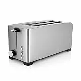 Wilfa BRUNCH Langschlitz-Toaster - 1400 Watt starkes Heizelement, verstellbare Hitzeeinstellungen, für 4 Toastscheiben, Edelstahl
