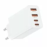 USB C Ladegerät, 4-Port USB Schnellladegerät, Typ C Netzteil, PD Power Adapter Stecker für iPhone 16 Pro Max/15 Plus/14/13 Mini,MacBook,Samsung Galaxy S25/S24 Ultra/S23/S22+,Tablet,Laptop,Handys