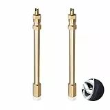 YTSMFL Ventilverlängerung Autoventil, 2 Stück Verlängerung Adapter Messing 10cm Reifen Ventiladapter für Auto, LKW & Fahrrad Kompatibel mit Reifenventil