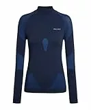 FALKE Damen Baselayer-Shirt Warm Turtleneck W L/s Sh Funktionsmaterial schnelltrocknend 1 Stück, Blau Space Blue 6116, M