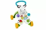 Fisher-Price Lern mit mir - Zebra Lauflernwagen, musikalisches Aktivitäts- und Gehspielzeug mit Lerninhalten, ab 6 Monaten, Deutsche Version, Reduzierte Verpackung, HBW56