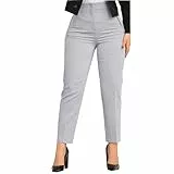 Generisch Hosen Damen Elegante Anzughose Slim Fit Business Stoffhose Freizeithose Hohe Taille Schmales Bein Mit Taschen Casual Daily Office Hose