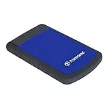 Transcend StoreJet 25H3 2TB Externe Festplatte, Anti-Schock (Militärstandard), USB 3.1 Gen 1, 2.5 Zoll, Blau| Robuste Datensicherung & One-Touch Backup für PC/Laptop