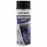 DUPLI-COLOR AEROSOL ART RAL 9005 tiefschwarz seidenmatt 400 ml, Spraylack für vielseitigen Einsatz, schnelltrocknend, hohe Deckkraft, für Innen- und Außenbereiche geeignet