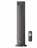 Midea NTH20-22GR(GR) Elektroheizung Keramik 2000W mit Thermostat & Fernbedienung, 76 cm, 3 Modi 24h-Timer, Überhitzungs- & Kippschutz, Sofortwärme für Büro Schlafzimmer