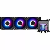 MSI MAG CORELIQUID A15 360 AIO CPU Liquid Cooler - Kupfersockel mit voller Abdeckung, verbessertes Wasserkanaldesign, ARGB GEN2, CycloBlade 9 Lüfter, Split-Flow Radiator, Lüfter mit Rifle-Lager