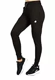 Gorilla Wear - Marion Sweatpants - Schwarz - Bodybuilding Sport Alltag Freizeit mit Logo Aufdruck leicht und bequem für optimale Bewegung aus Polyester Baumwolle, S