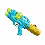 DuskHaven Leichte Wasserpistole mit Zwei Löchern für Kinder Und Erwachsene, Vielseitiges Und Tragbares Zubehör für Strandpartys Im Freien, Blauer Dinosaurier