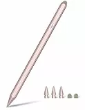 Pencil Pro für iPad 15Min Schnellladung mit Faser Stiftkopf, Magnetisch Stift mit Handballenabweisung & Neigung, Stylus Pen für iPad 6-10, Air 3-5/M2, Mini 5-6, Pro 11'/13'/M4, 12.9' 3-6