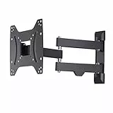 Hama TV Wandhalterung Schwenkbar, Neigbar (19-46 Zoll TV Halterung für Fernseher bis zu 20 kg, max. VESA 200x200, Ausziehbare Fernsehwandhalterung inkl. Fischer-Dübel & Bohrschablone) schwarz