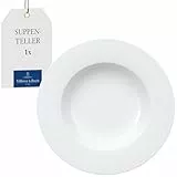 Villeroy & Boch – Royal Suppenteller Weiß, Spülmaschinenfest, Mikrowellensicher, Teller, Geschirr, Porzellan, Essteller, Keramik, Premium Bone Porcelain