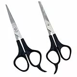 Luxshiny Friseurscheren Robuste Haarschere mit Kunststoffgriff aus Edelstahl 2 Stück Rostfrei und Einfach zu Bedienen für Haarschnitt zu Hause für und Amateure