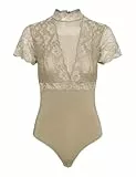 PIECES Pcsicca Ss High Neck Bodystocking