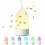 120ml Aroma Diffuser，Premium Luftbefeuchter mit Automatischer Abschaltfunktion, Duftlampe mit 7 Farbigem LED Licht, BPA Free Schlafzimmer, Büro, Spa, Geschenk für Frauen