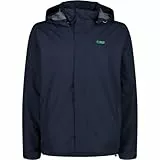 CMP - Herrenjacke mit Kapuze und Druckknöpfen, Schwarz Blau, 50