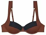 Triumph Damen Summer Glow W 02 sd Bikini top, Dark Caramel, 44C