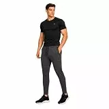 Spyder Herren-Jogginghose – Tech-Fleece-Jogginghose mit doppelt geklebten Reißverschlusstaschen – leichte aktive Jogginghose für Herren, Dunkelgrau meliert, Groß