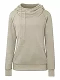 Eniloyal Hoodie Pulli Damen Pullover Herbst Winter Stehkragen Kapuzenpullover Oversize Langarm Warm Sweatshirt Hoody mit Kapuze Khaki M