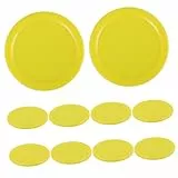 SOIMISS 10 Stück Eishockey Pucks Strapazierfähigem Kunststoff Tischspiel Zubehör für Desktop Eishockey Rund für Spieler Alters