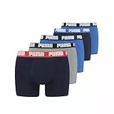 Puma Herren Boxer Unterwäsche, Blau/Grau, XL (5er Pack)