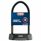 ABUS Bügelschloss Granit XPlus 540 + USH-Halterung - Fahrradschloss mit 13 mm starkem Bügel und XPlus Zylinder - ABUS-Sicherheitslevel 15-230 mm Bügelhöhe